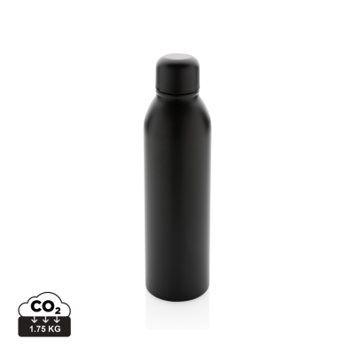 Picture of RCS RECYCLED STAINLESS STEEL METAL VACUUM BOTTLE 500ML in Black.