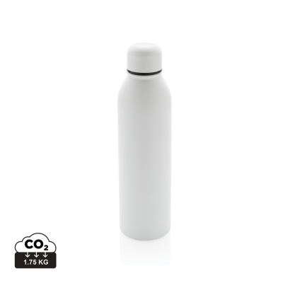 Picture of RCS RECYCLED STAINLESS STEEL METAL VACUUM BOTTLE 500ML in White.