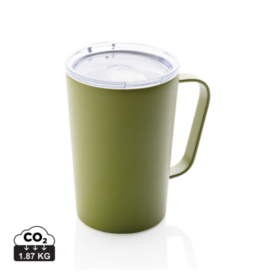 Picture of RCS RECYCLED STAINLESS STEEL METAL MODERN VACUUM MUG with Lid in Green