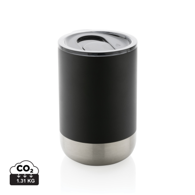 Picture of RCS RECYCLED STAINLESS STEEL METAL TUMBLER in Black.