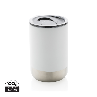 Picture of RCS RECYCLED STAINLESS STEEL METAL TUMBLER in White.