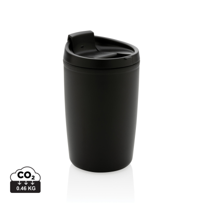 Picture of GRS RECYCLED PP TUMBLER with Flip Lid in Black.