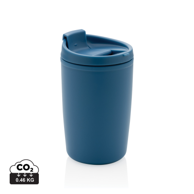 Picture of GRS RECYCLED PP TUMBLER with Flip Lid in Blue.