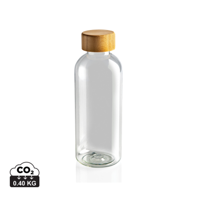 Picture of GRS RPET BOTTLE with FSC Bamboo Lid in Clear Transparent.