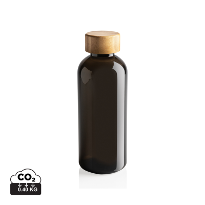 Picture of GRS RPET BOTTLE with FSC Bamboo Lid in Black.