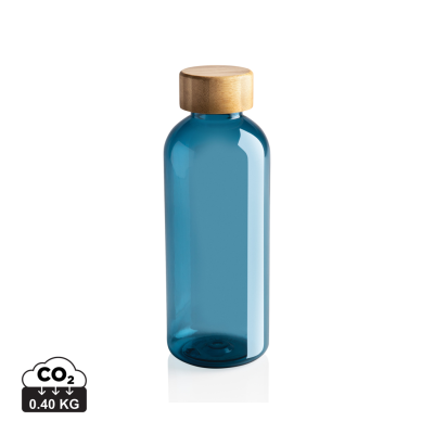 Picture of GRS RPET BOTTLE with FSC Bamboo Lid in Blue.