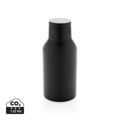 Picture of RCS RECYCLED STAINLESS STEEL METAL COMPACT BOTTLE in Black.
