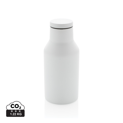 Picture of RCS RECYCLED STAINLESS STEEL METAL COMPACT BOTTLE in White.