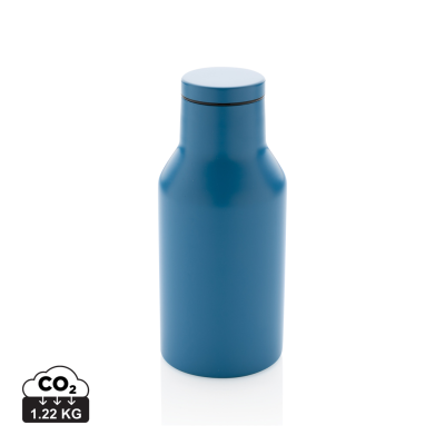 Picture of RCS RECYCLED STAINLESS STEEL METAL COMPACT BOTTLE in Blue.
