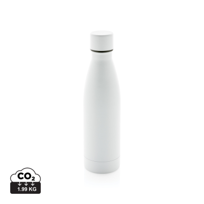 Picture of RCS RECYCLED STAINLESS STEEL METAL SOLID VACUUM BOTTLE in White.
