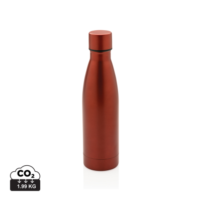Picture of RCS RECYCLED STAINLESS STEEL METAL SOLID VACUUM BOTTLE in Red.