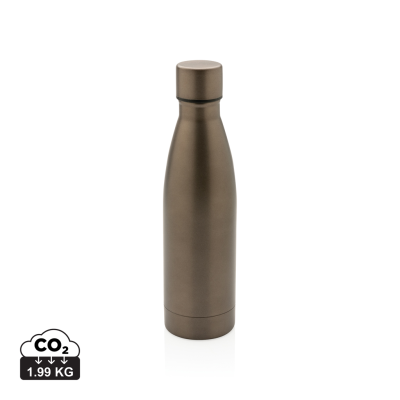 Picture of RCS RECYCLED STAINLESS STEEL METAL SOLID VACUUM BOTTLE in Brown.