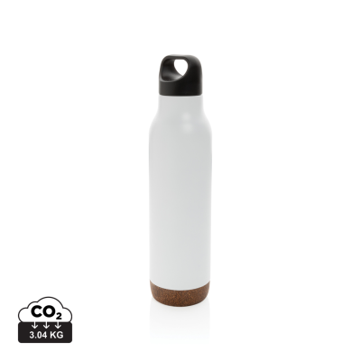 Picture of CORK LEAKPROOF VACUUM FLASK in White.