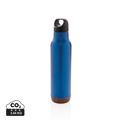 Picture of CORK LEAKPROOF VACUUM FLASK in Blue.