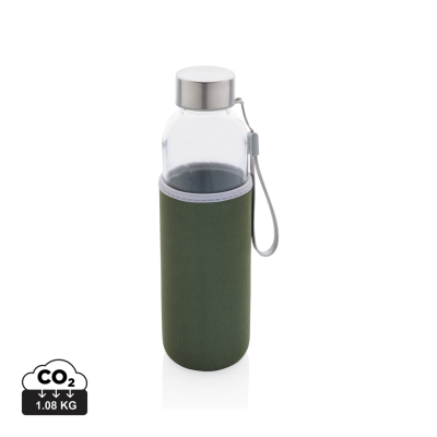 Picture of GLASS BOTTLE with Neoprene Sleeve in Green
