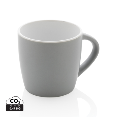 Picture of CERAMIC POTTERY MUG with Colour Inner in Grey, White