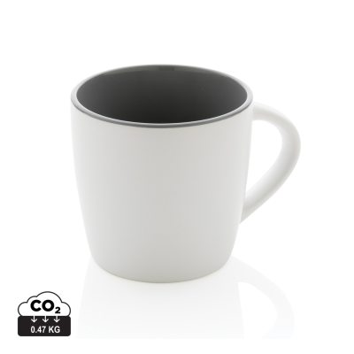 Picture of CERAMIC POTTERY MUG with Colour Inner in White, Grey.