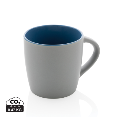 Picture of CERAMIC POTTERY MUG with Colour Inner in Blue, Grey.