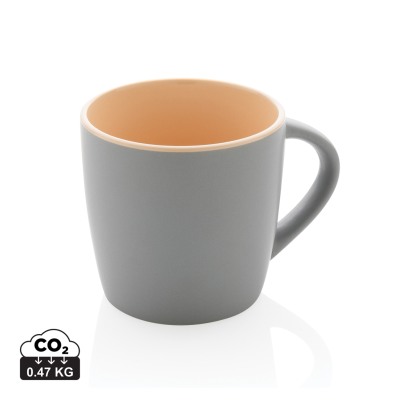 Picture of CERAMIC POTTERY MUG with Colour Inner in Brown, Grey.