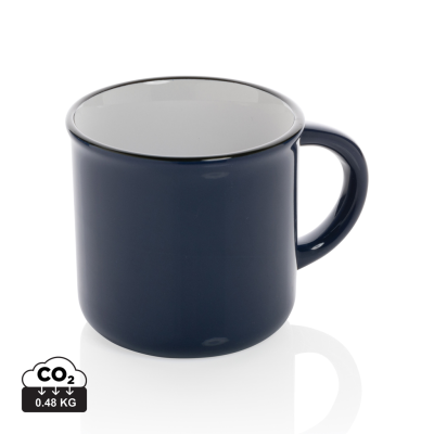 Picture of VINTAGE CERAMIC POTTERY MUG in Navy