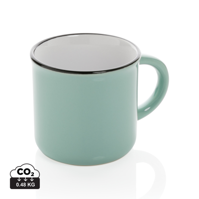 Picture of VINTAGE CERAMIC POTTERY MUG in Green.
