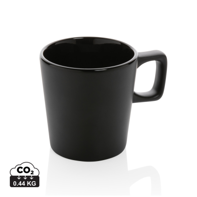 Picture of CERAMIC POTTERY MODERN COFFEE MUG in Black & White.