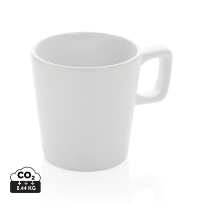 Picture of CERAMIC POTTERY MODERN COFFEE MUG in White.