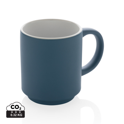 Picture of CERAMIC POTTERY STACKABLE MUG in Blue