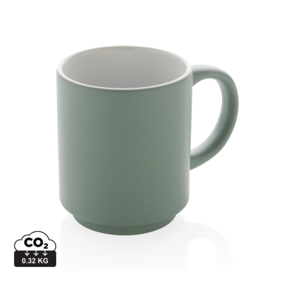 Picture of CERAMIC POTTERY STACKABLE MUG in Green