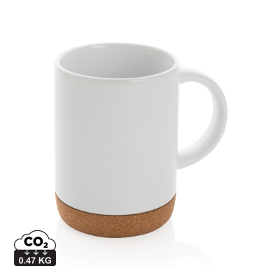 Picture of CERAMIC POTTERY MUG with Cork Base in White
