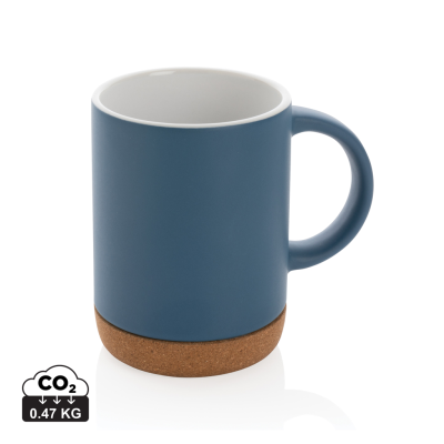 Picture of CERAMIC POTTERY MUG with Cork Base in Blue.