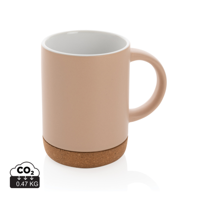 Picture of CERAMIC POTTERY MUG with Cork Base in Brown.