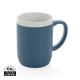 Picture of CERAMIC POTTERY MUG with White Rim 300Ml in Blue, White