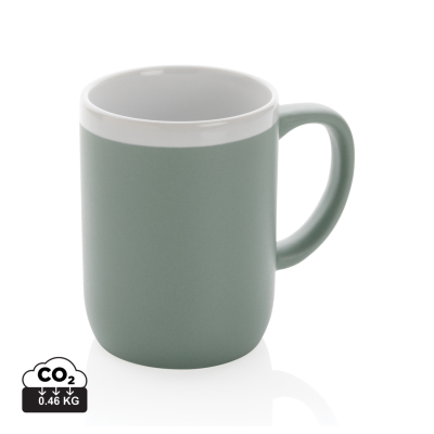 Picture of CERAMIC POTTERY MUG with White Rim