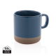 Picture of GLAZED CERAMIC POTTERY MUG 360ML in Blue