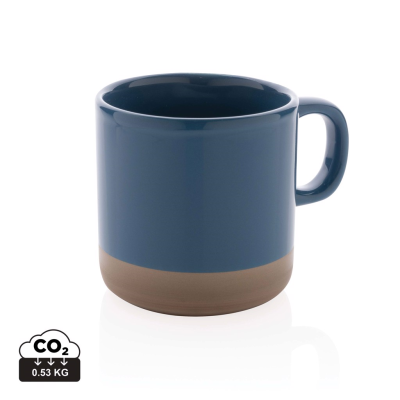 Picture of GLAZED CERAMIC POTTERY MUG in Blue