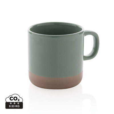 Picture of GLAZED CERAMIC POTTERY MUG 360ML in Green
