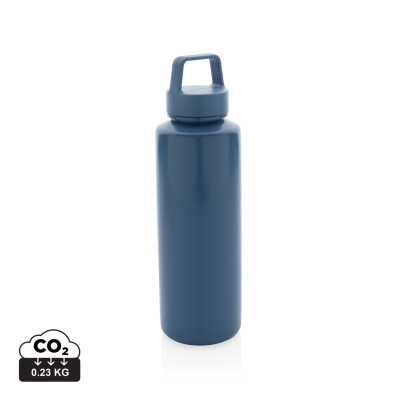 Picture of RCS CERTIFIED RECYCLED PP WATER BOTTLE with Handle in Blue.