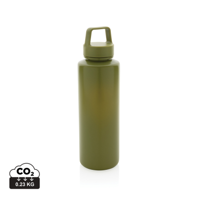 Picture of RCS CERTIFIED RECYCLED PP WATER BOTTLE with Handle in Green.