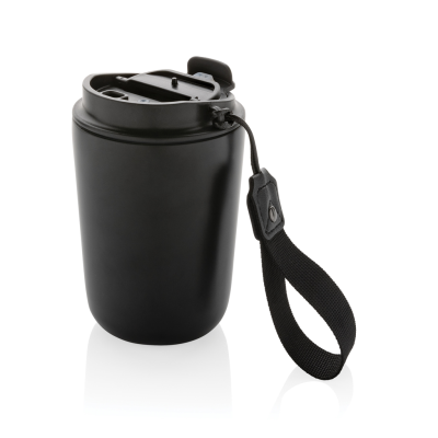 Picture of CUPPA RCS RE-STEEL VACUUM TUMBLER with Lanyard in Black