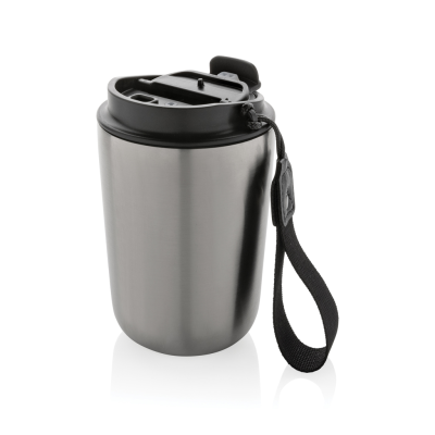 Picture of CUPPA RCS RE-STEEL VACUUM TUMBLER with Lanyard in Silver, Black