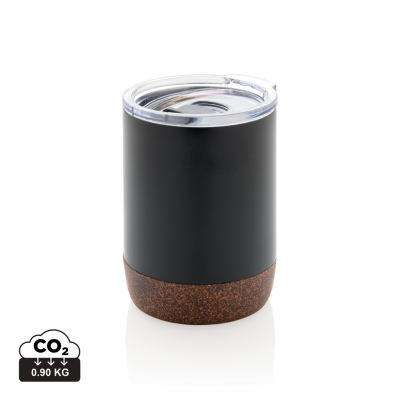 Picture of RCS RE-STEEL CORK SMALL VACUUM COFFEE MUG in Black.