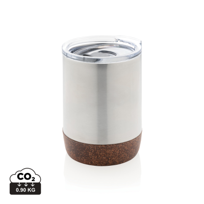 Picture of RCS RE-STEEL CORK SMALL VACUUM COFFEE MUG in Silver.