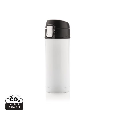 Picture of RCS RECYCLED STAINLESS STEEL METAL EASY LOCK VACUUM MUG in White