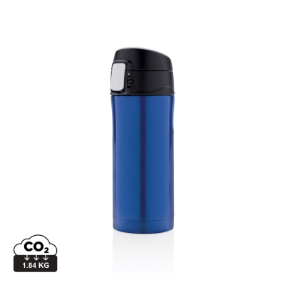 Picture of RCS RECYCLED STAINLESS STEEL METAL EASY LOCK VACUUM MUG in Blue.