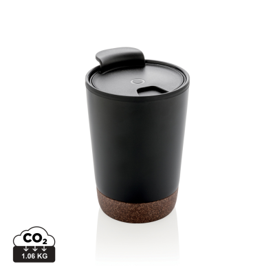 Picture of GRS RPP STAINLESS STEEL METAL CORK COFFEE TUMBLER in Black