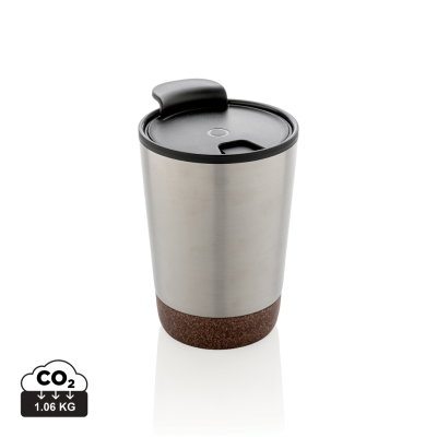 Picture of GRS RPP STAINLESS STEEL METAL CORK COFFEE TUMBLER in Silver.