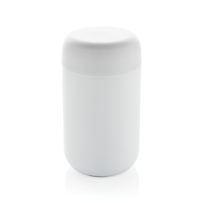 Picture of BREW RCS CERTIFIED RECYCLED STAINLESS STEEL METAL VACUUM TUMBLER in White.
