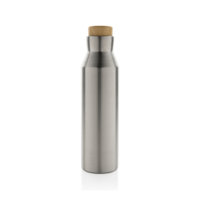 Picture of GAIA RCS CERTIFIED RECYCLED STAINLESS STEEL METAL VACUUM BOTTLE in Silver.