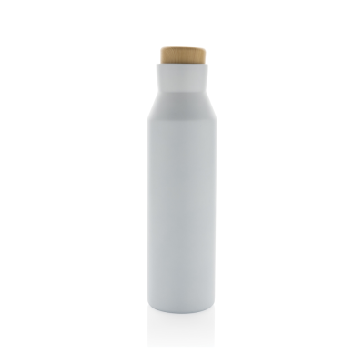Picture of GAIA RCS CERTIFIED RECYCLED STAINLESS STEEL METAL VACUUM BOTTLE in White.